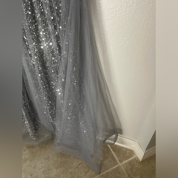 Off shoulder gown with overlay skirt NWOT - Picture 5 of 11